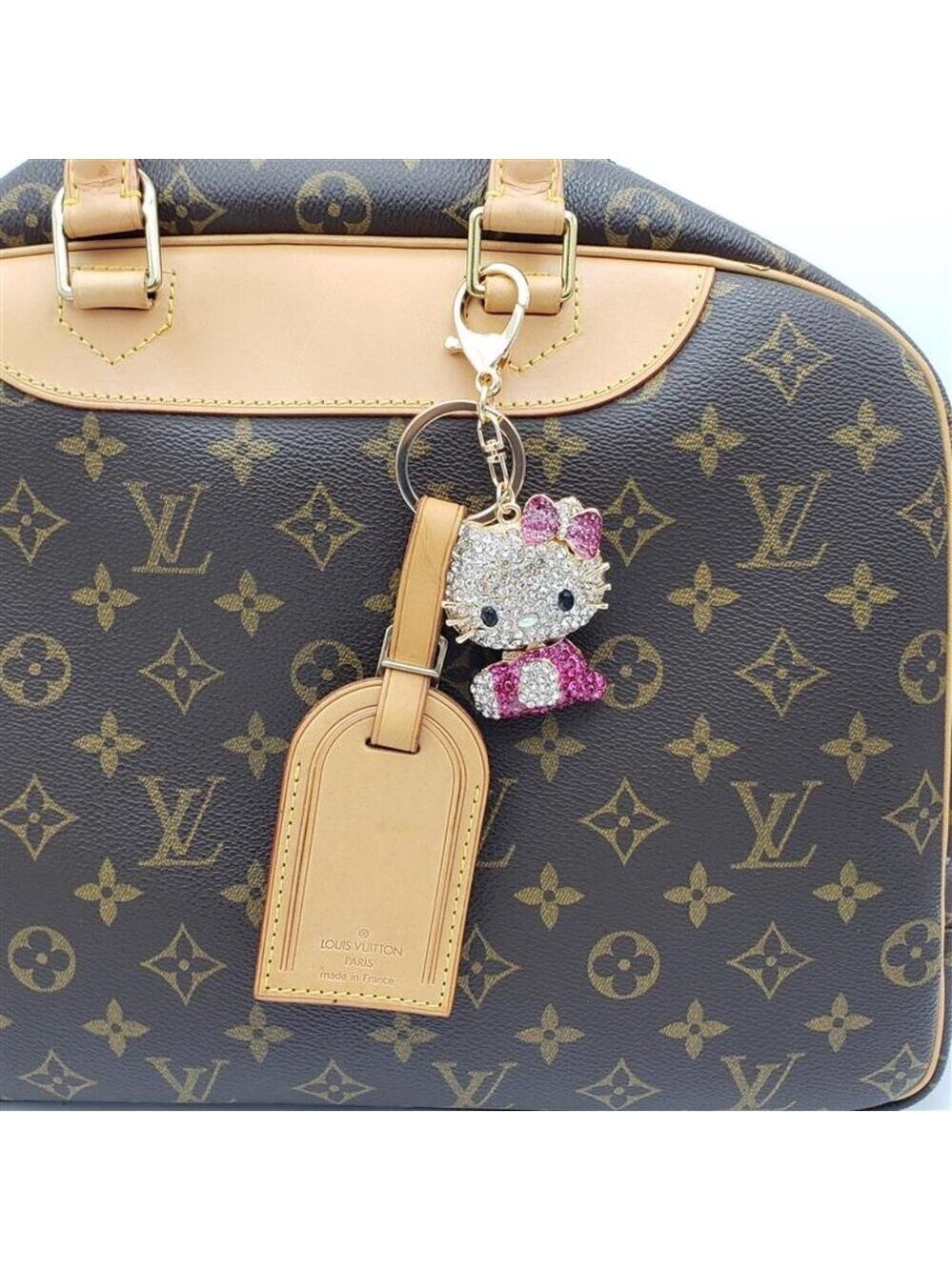 Authentic Louis Vuitton Luggage Nametag with Unbranded Keycharm - Picture 14 of 15